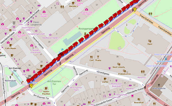 GPS-Log in einer OpenStreetMap