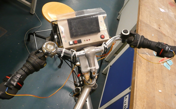 Prototype mounted on the bicycle