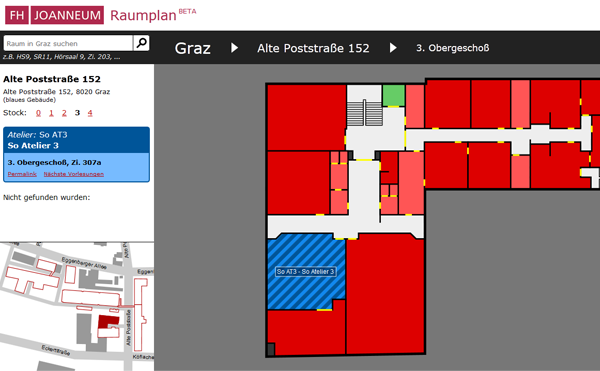 Stockwerksplan mit Raumdetails